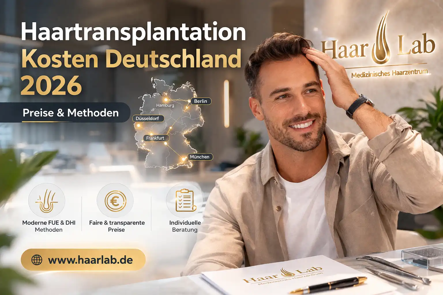 Haartransplantation Kosten Deutschland 2026 – Preise & Methoden